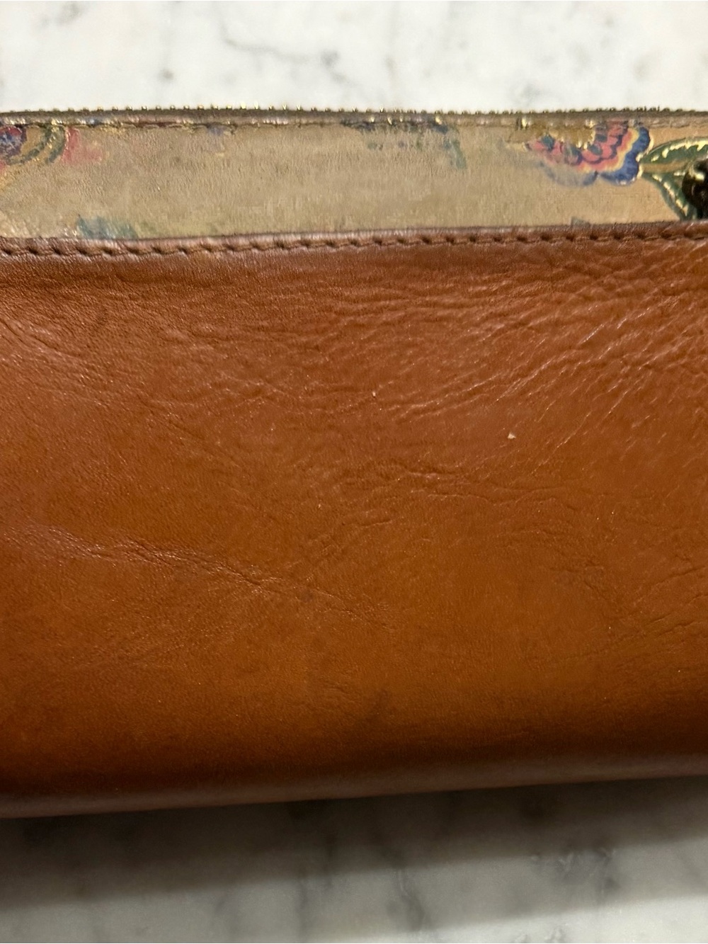 Patricia Nash Tan Floral-Print Leather Wallet with Multicolor Accents - Picture 4 of 8